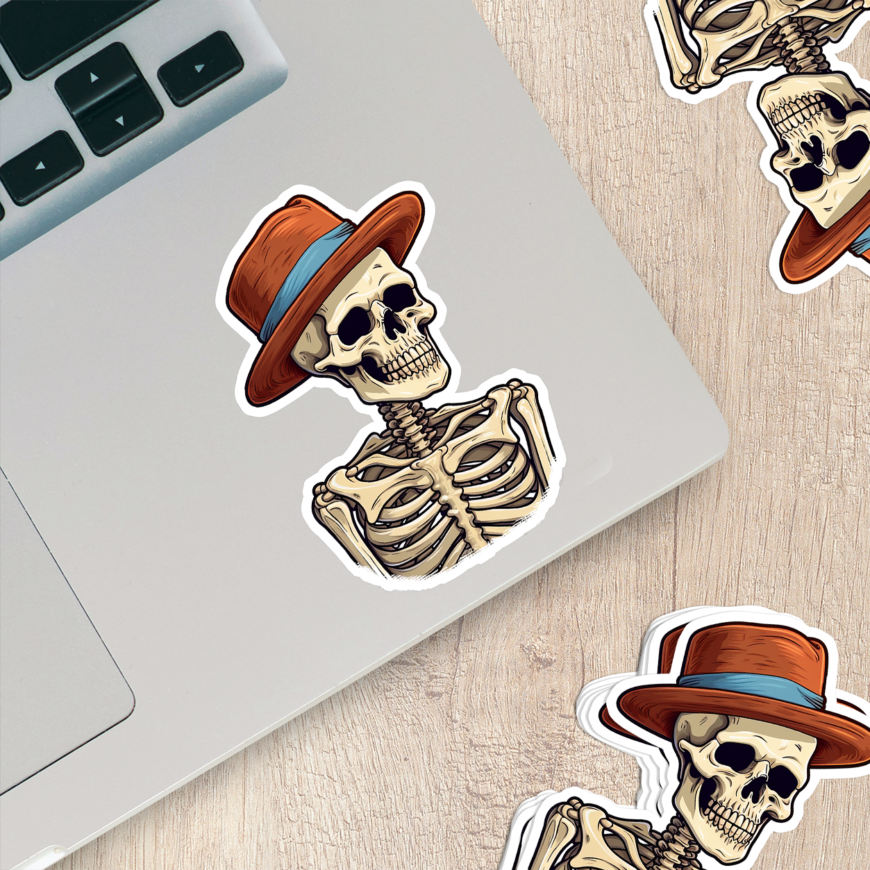 Spooky Skeleton Halloween Vinyl Sticker - Unleash the Haunting Vibes