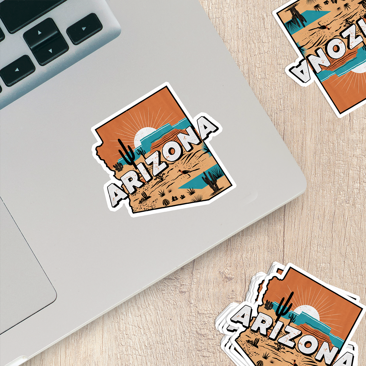 Retro Vinyl State Sticker - Arizona