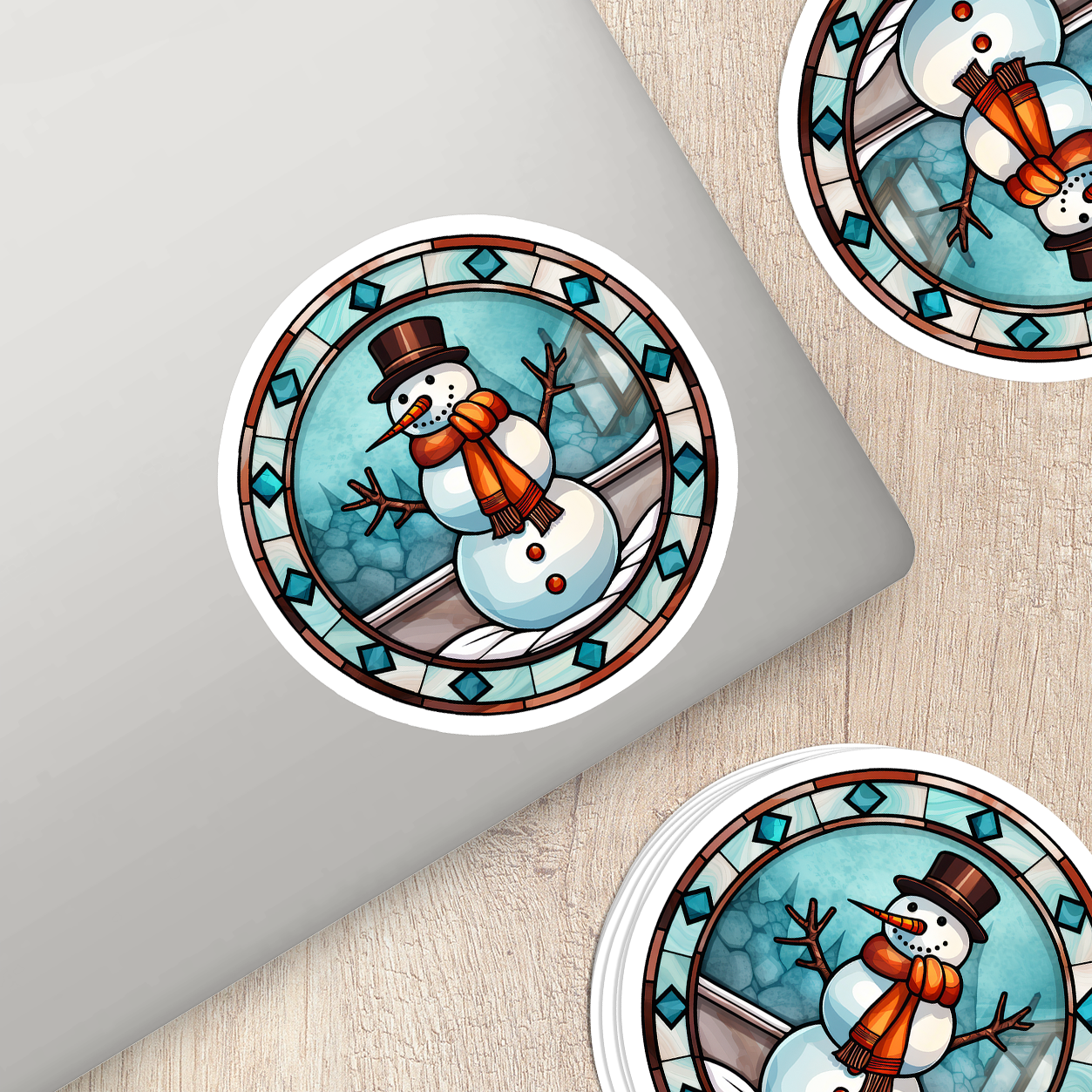 Snowman Vinyl Sticker - Add a Frosty Friend to Your Life