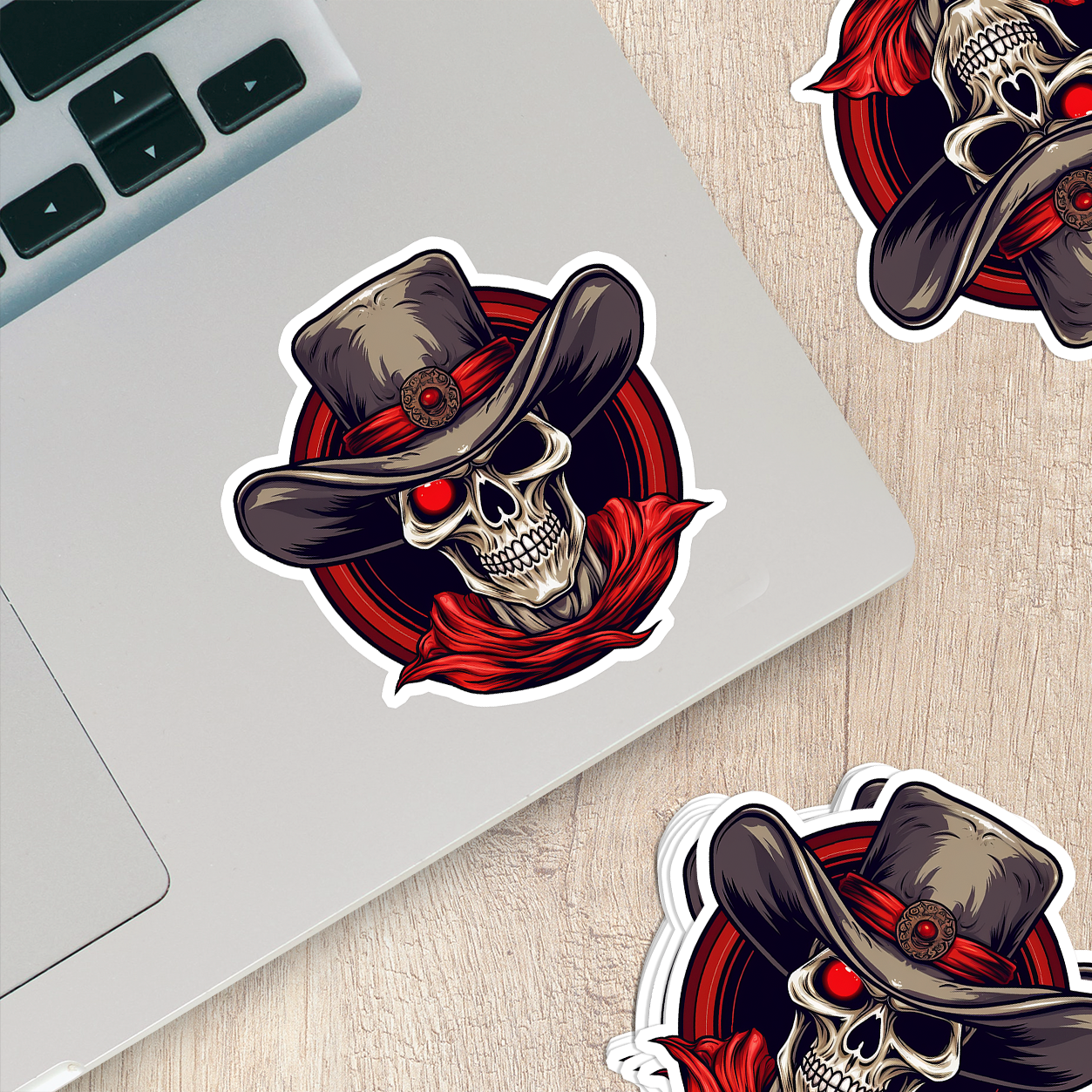 Skull Vinyl Sticker - A Bold Statement of Intrigue