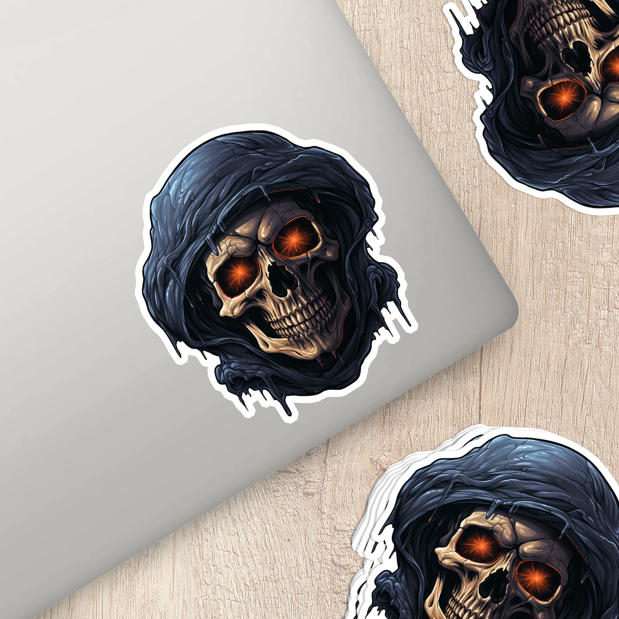 Skull Vinyl Sticker - A Bold Statement of Intrigue