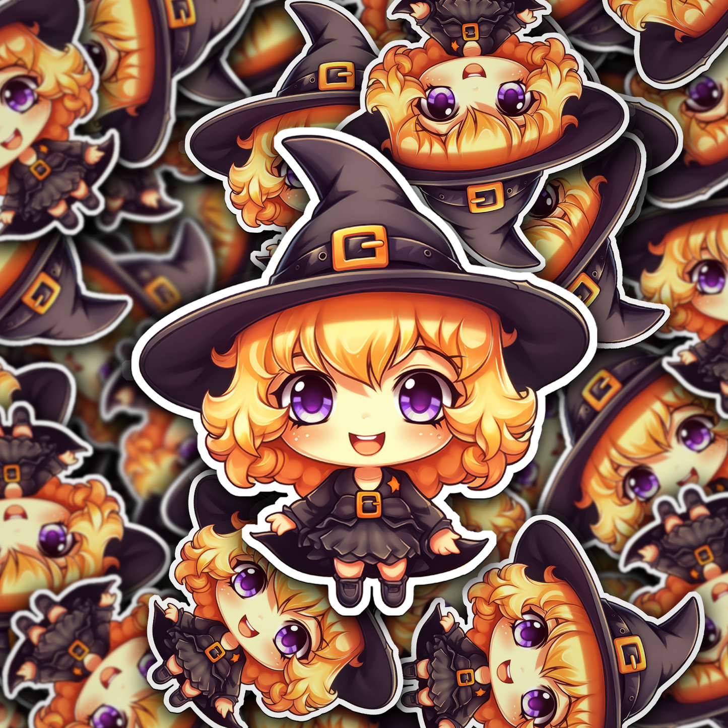 Cute Blond Witch Vinyl Sticker - Charming Magic for Your Life