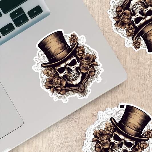 Skull Vinyl Sticker - A Bold Statement of Intrigue