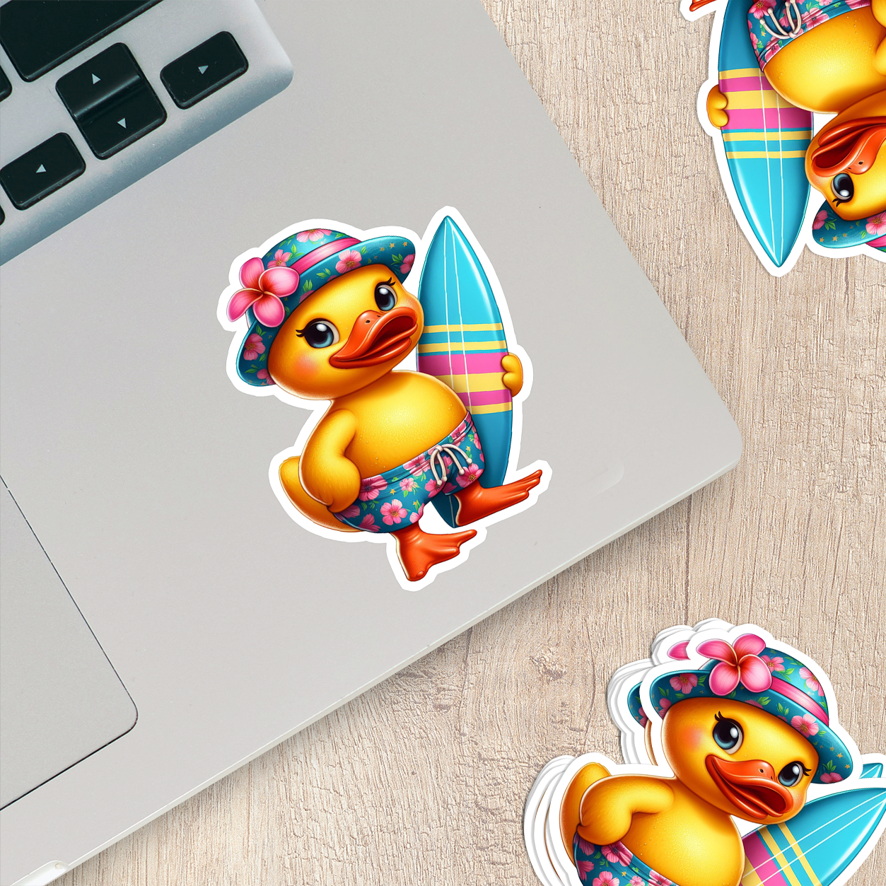 Surfer Rubber Duck Vinyl Sticker