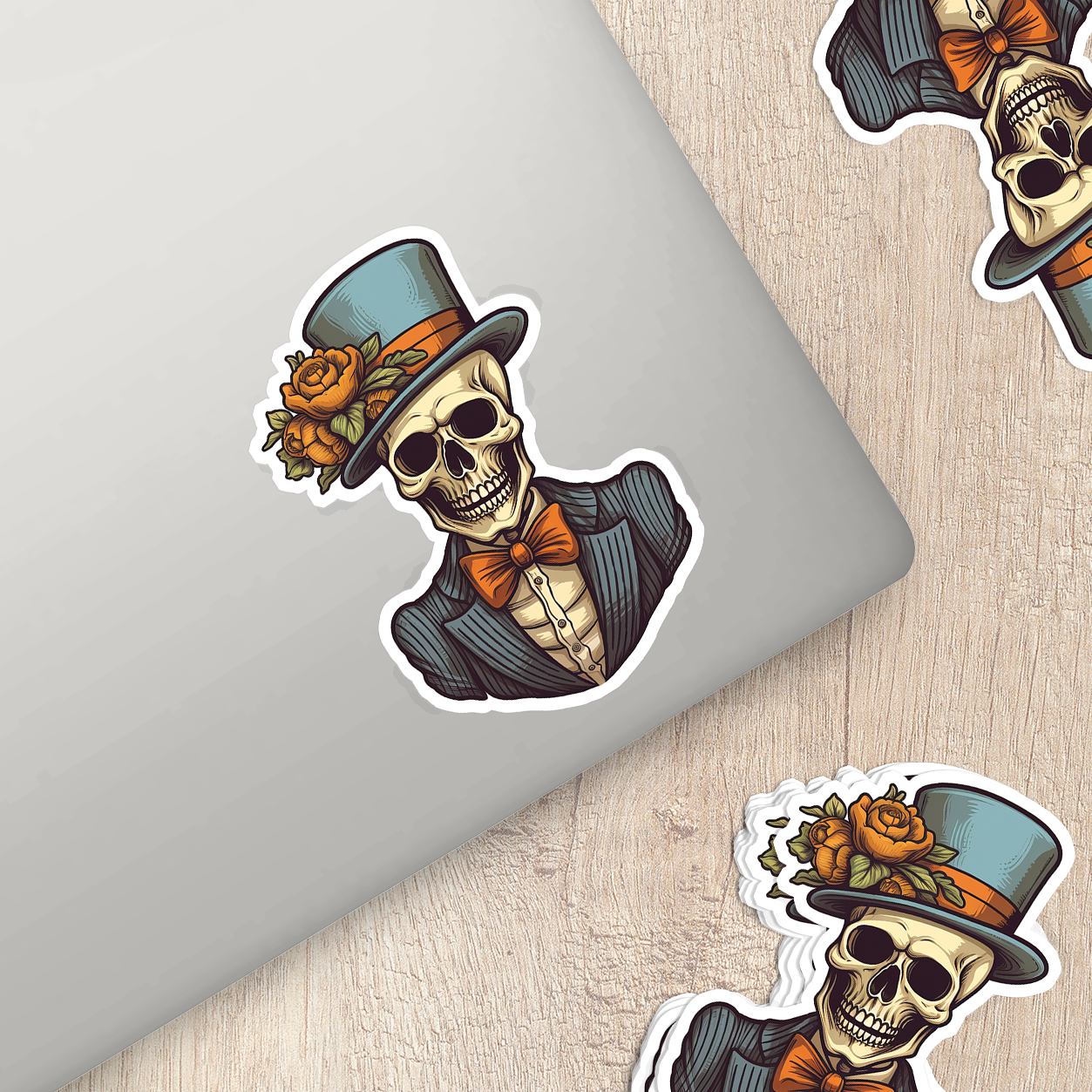 Spooky Skeleton Halloween Vinyl Sticker - Unleash the Haunting Vibes