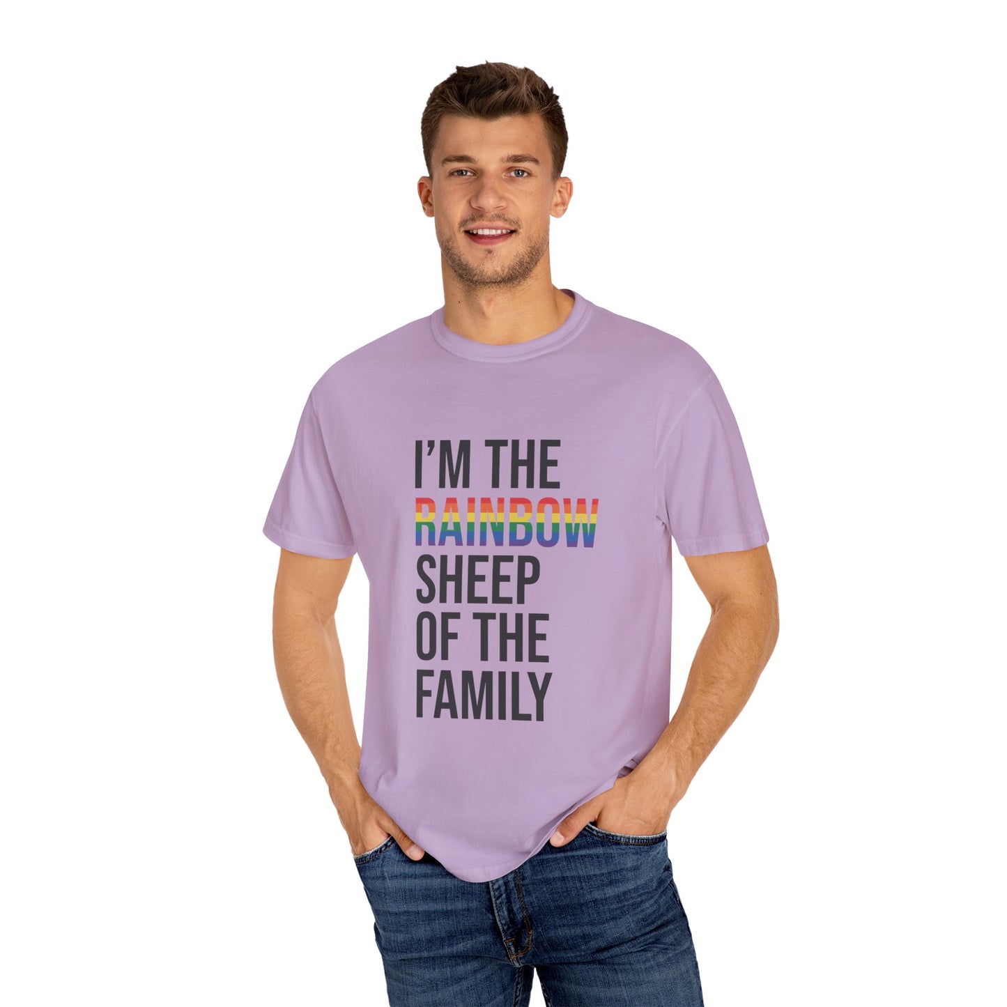 I'm The Rainbow Sheep of The Family Unisex Garment-Dyed T-shirt