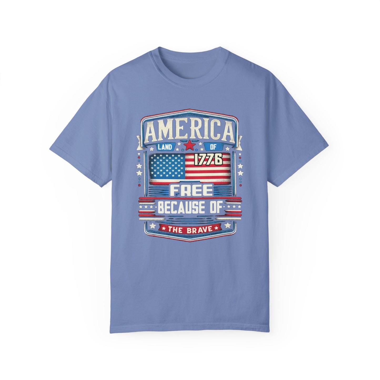 America Land of the Free  Unisex Garment-Dyed T-shirt