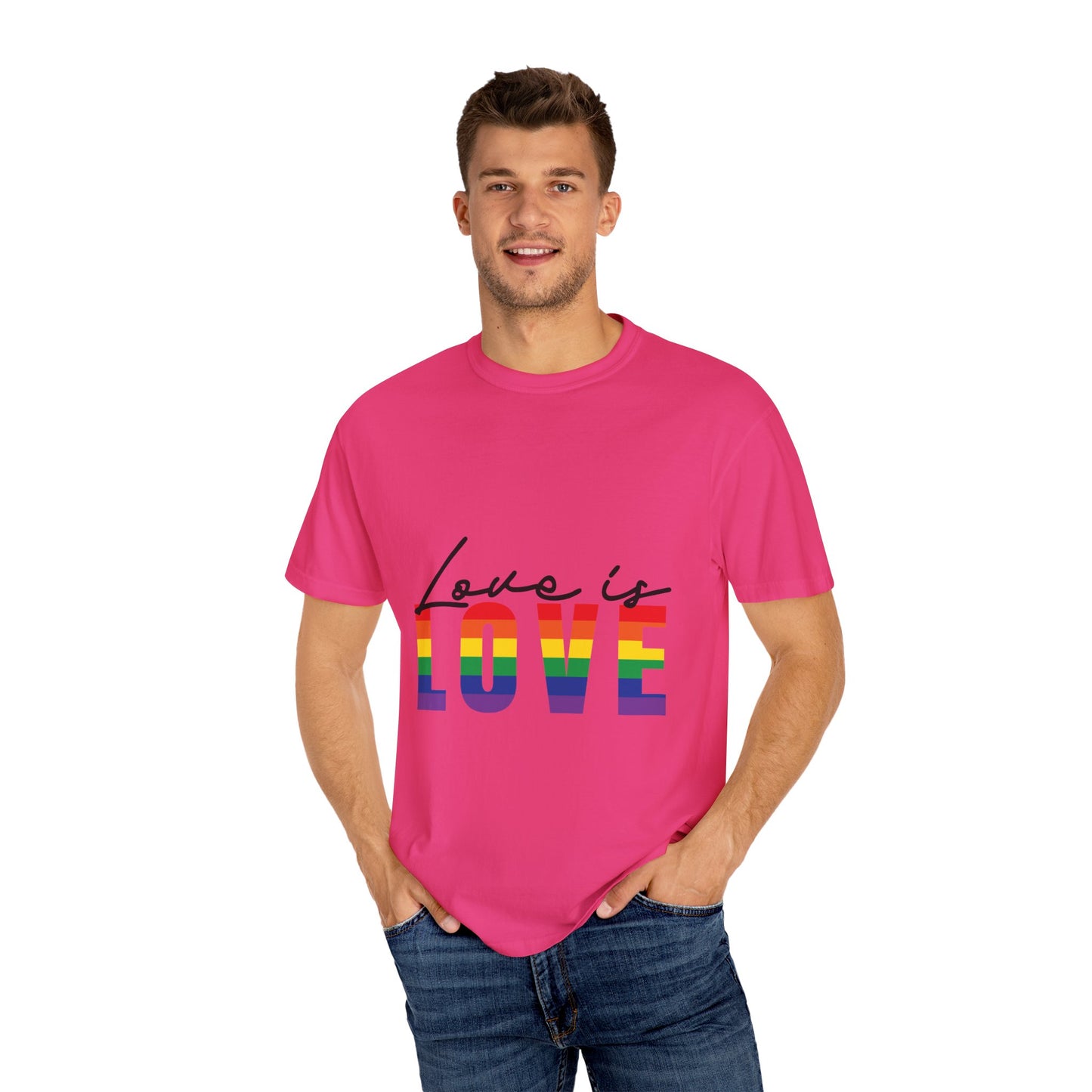 Love is Love, Unisex Garment-Dyed T-shirt