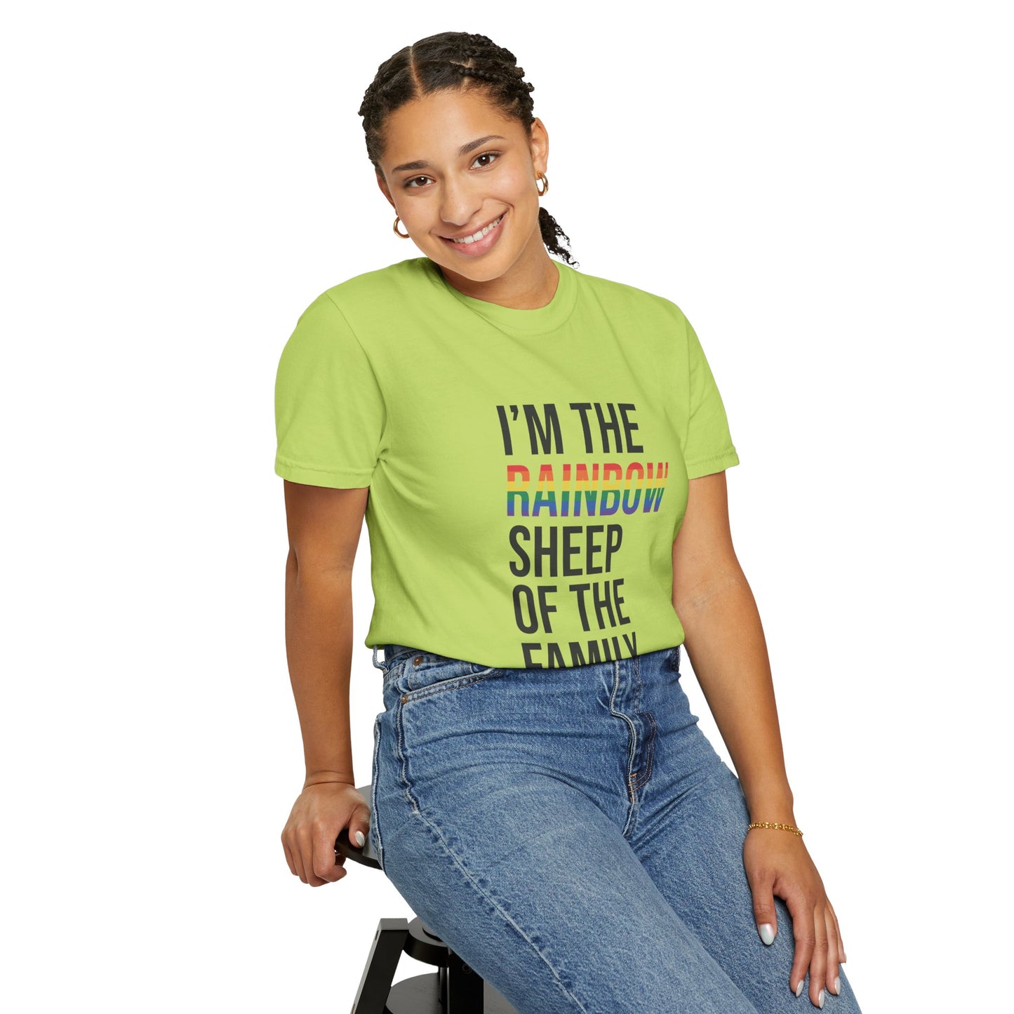 I'm The Rainbow Sheep of The Family Unisex Garment-Dyed T-shirt