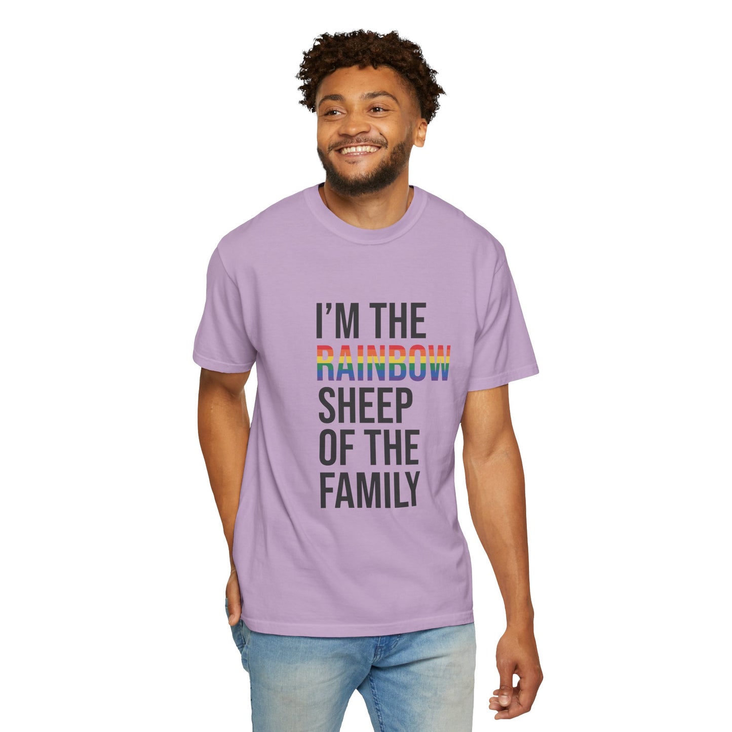 I'm The Rainbow Sheep of The Family Unisex Garment-Dyed T-shirt