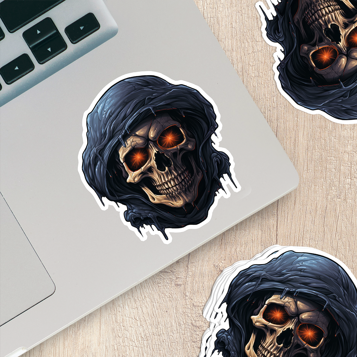 Skull Vinyl Sticker - A Bold Statement of Intrigue