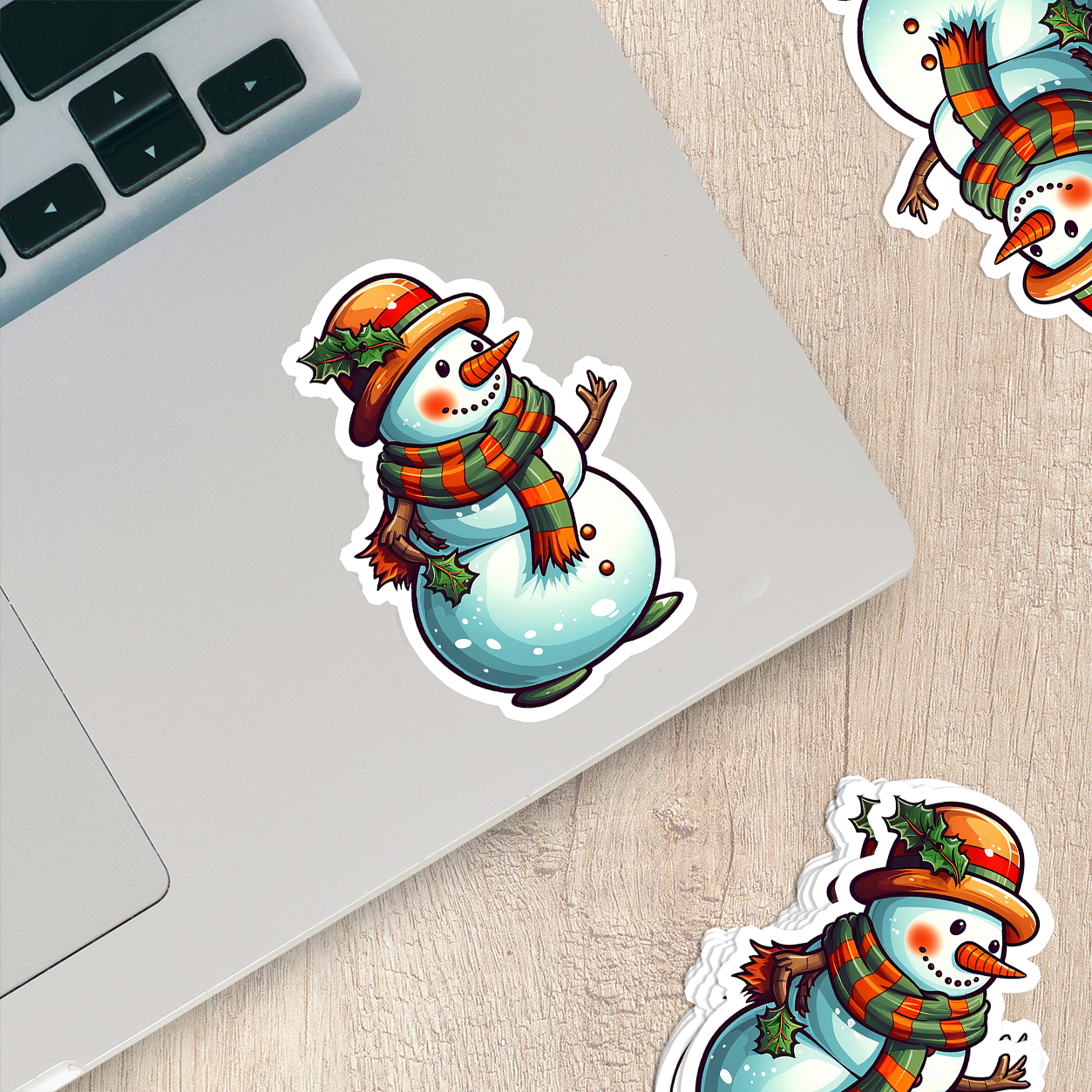 Snowman Vinyl Sticker - Add a Frosty Friend to Your Life