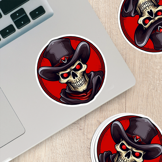 Skull Vinyl Sticker - A Bold Statement of Intrigue