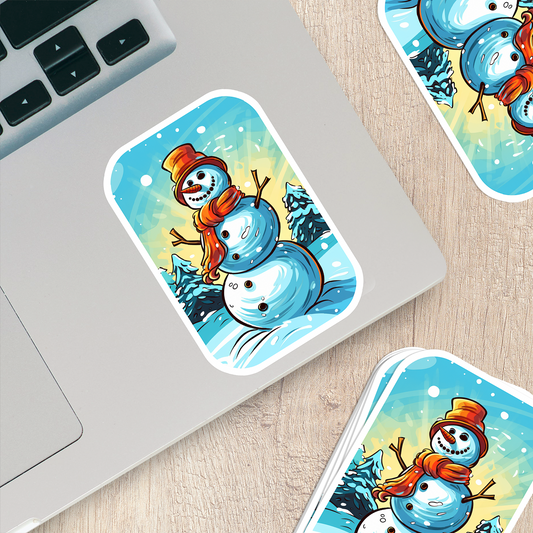 Snowman Vinyl Sticker - Add a Frosty Friend to Your Life