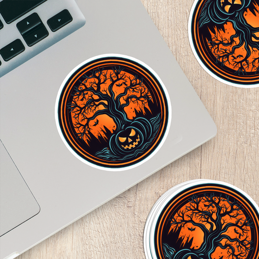 Halloween Vinyl Sticker - Embrace the Spooky Season in Style