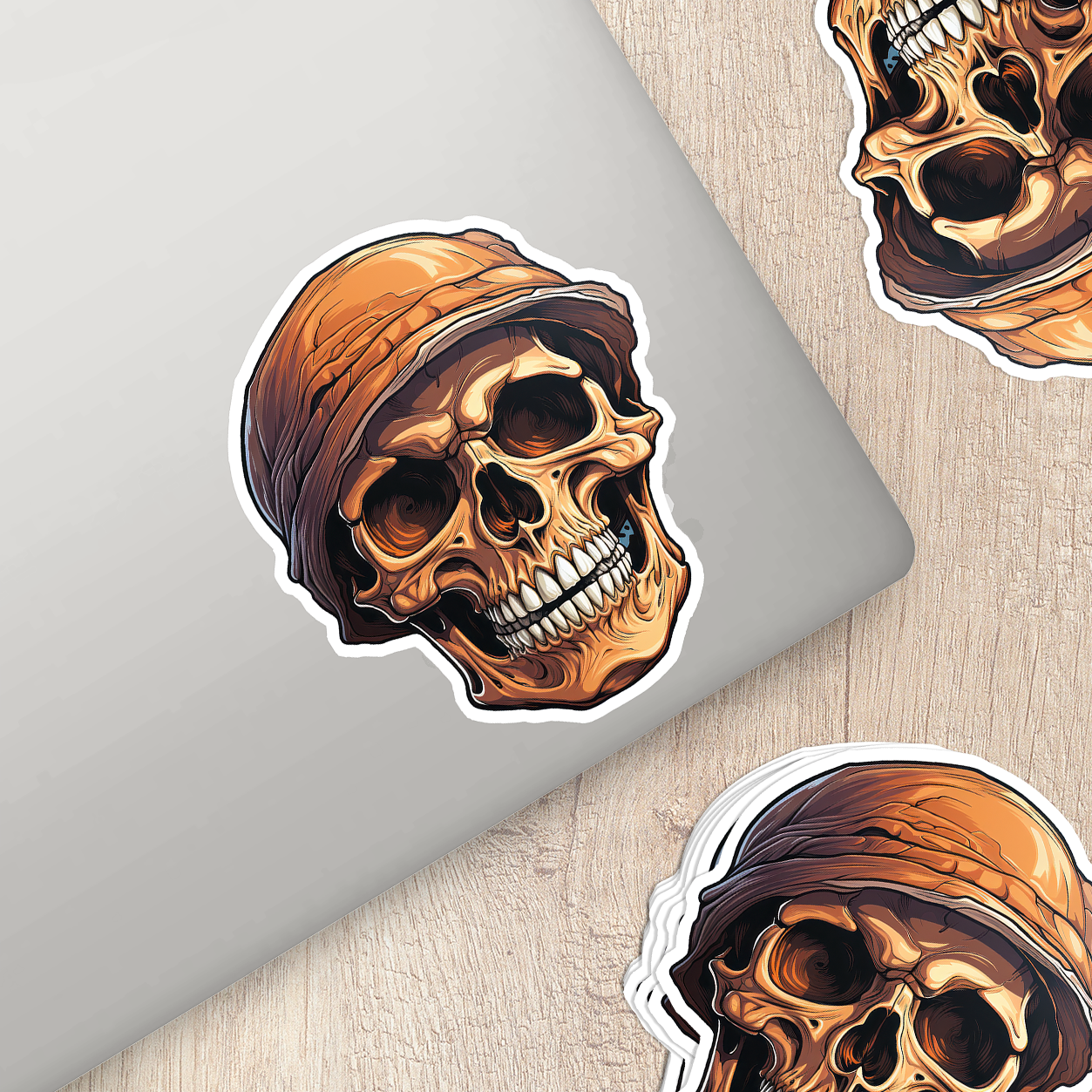 Skull Vinyl Sticker - A Bold Statement of Intrigue