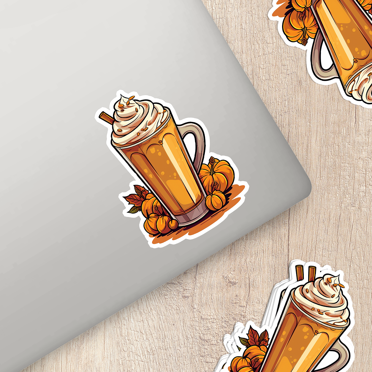 Pumpkin Spice Latte Vinyl Sticker - Sip, Savor, and Stick!