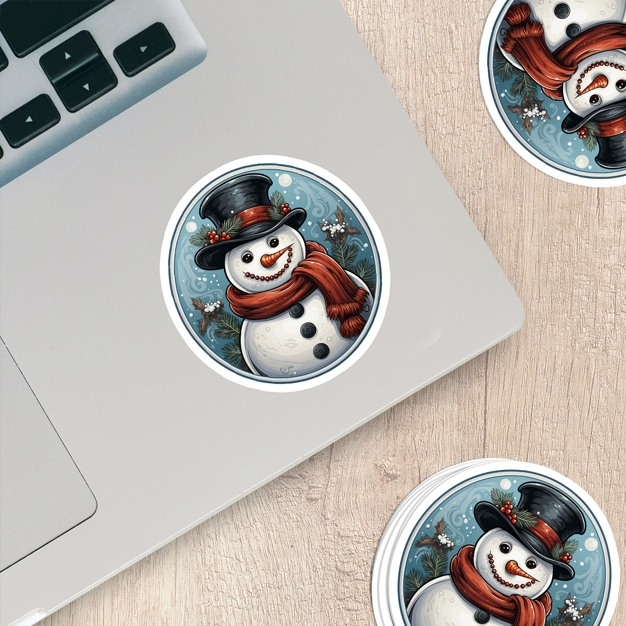 Snowman Vinyl Sticker - Add a Frosty Friend to Your Life