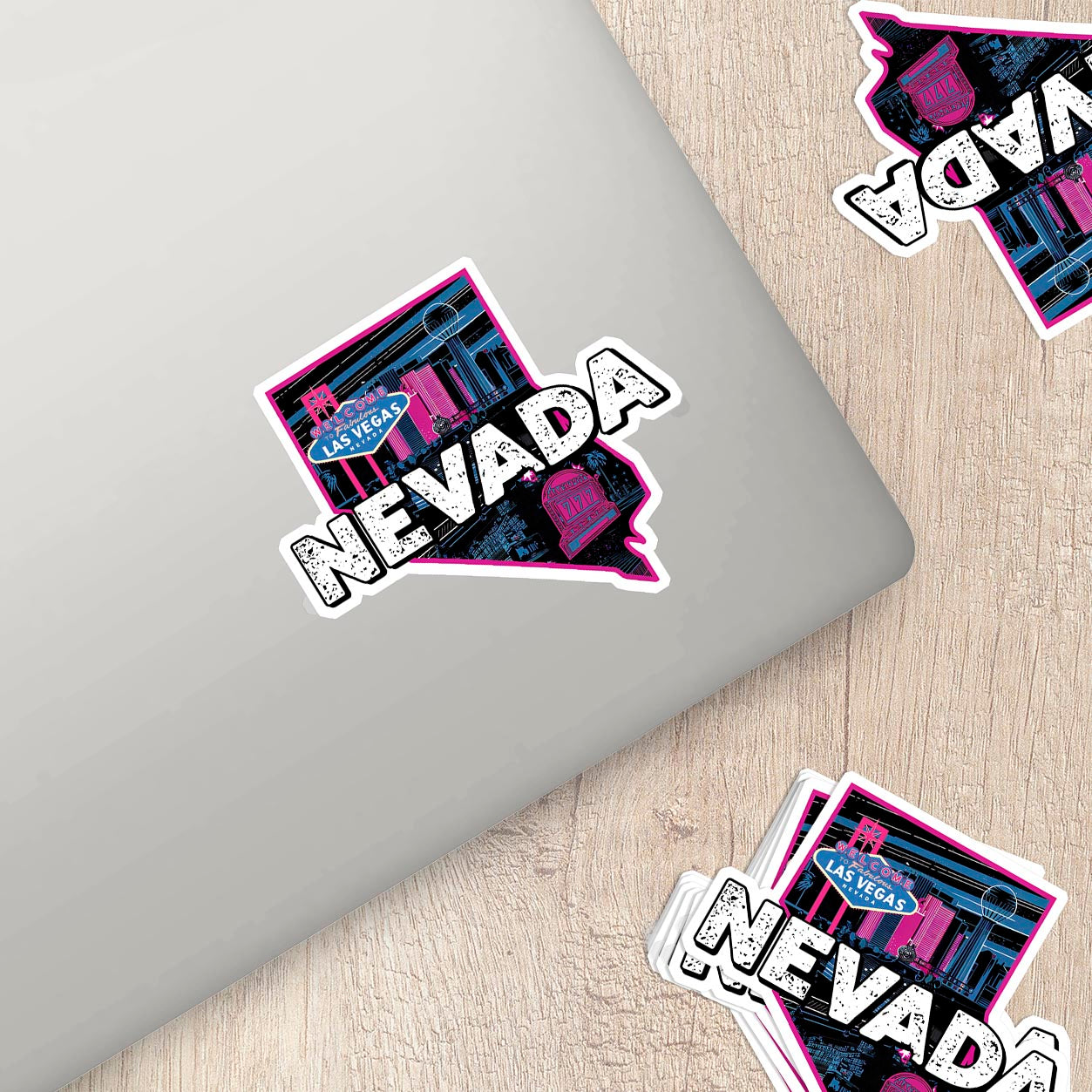 Retro Vinyl State Sticker - Nevada