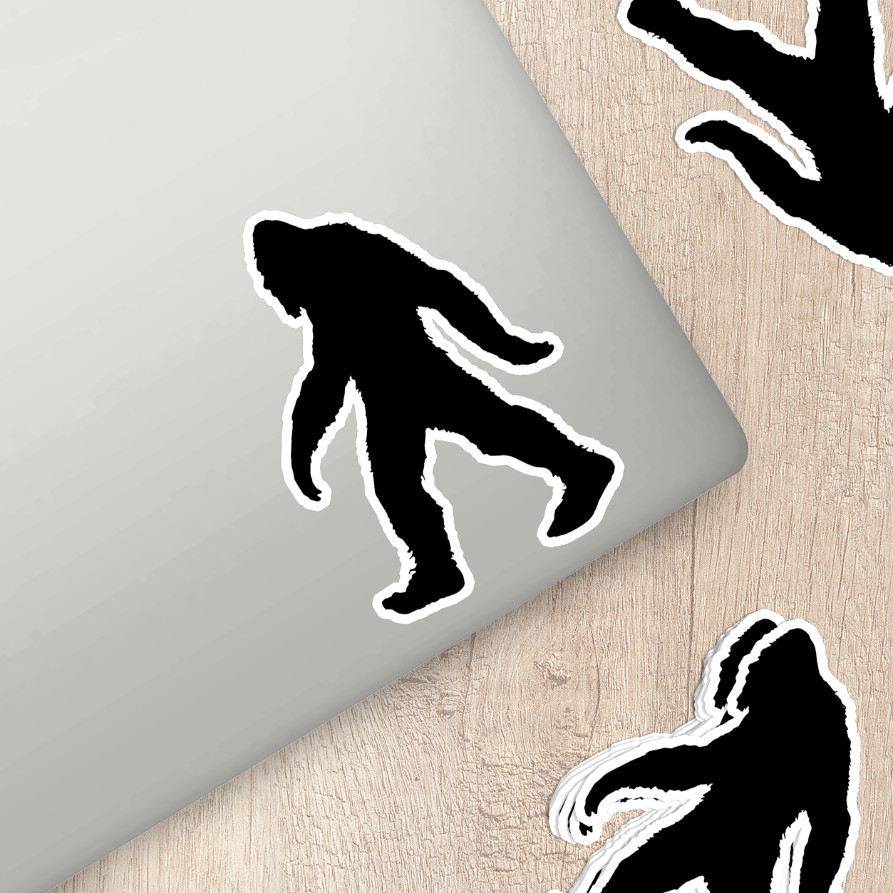 Bigfoot Silhouete Vinyl Sticker in Black - Add a Touch of Bigfoot Charm!