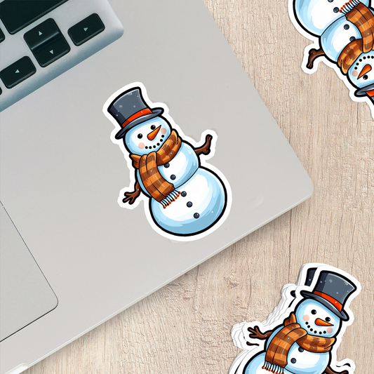 Snowman Vinyl Sticker - Add a Frosty Friend to Your Life