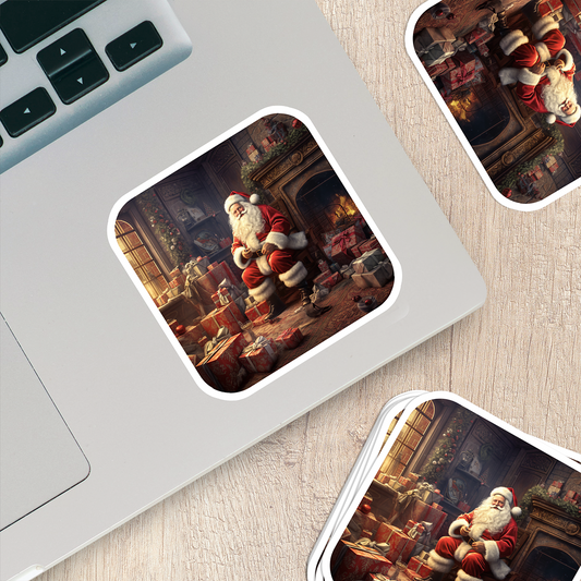 Santa Claus Vinyl Sticker - Bring the Magic of Christmas Anywhere