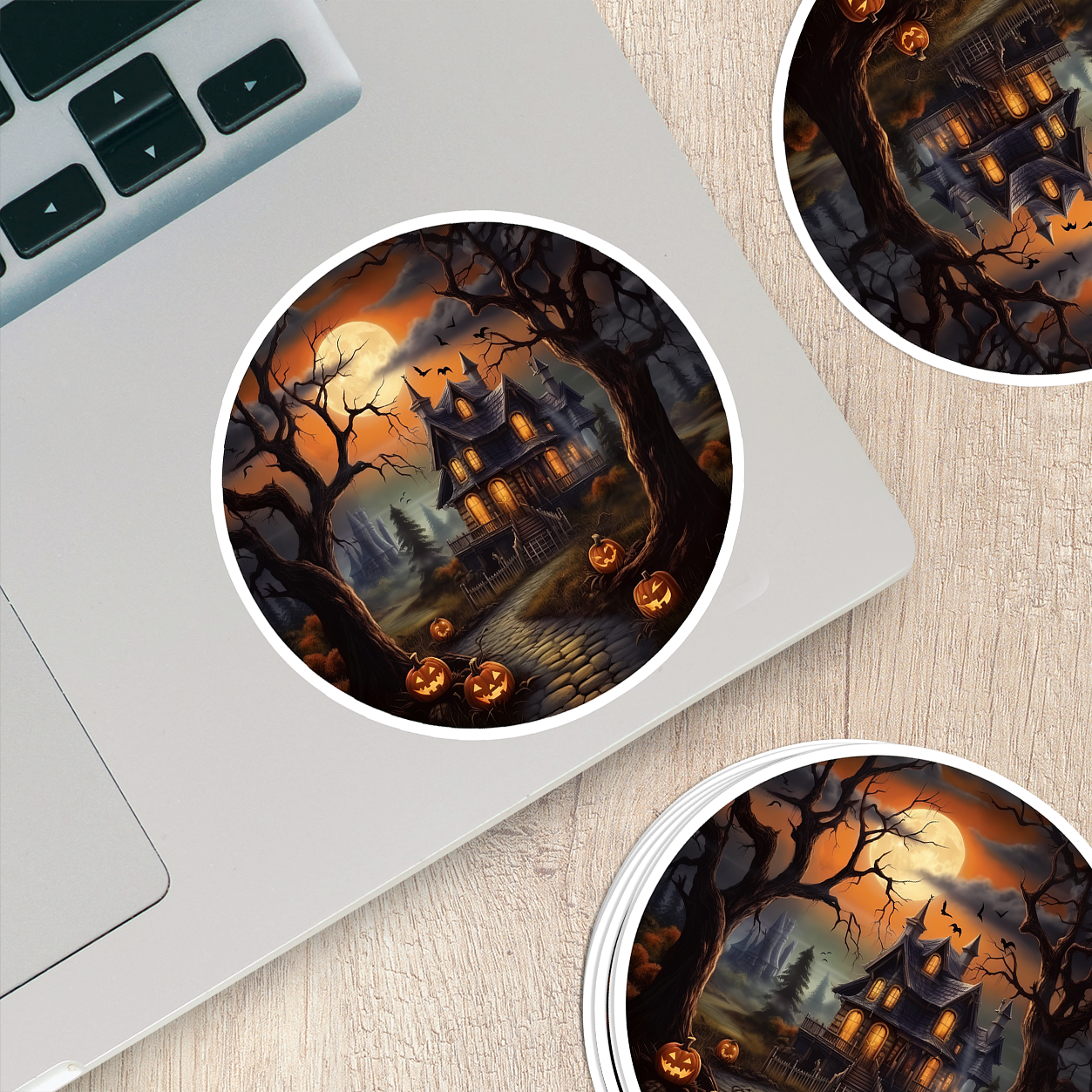 Haunted House Vinyl Sticker - Unveil the Mystery on Your Gear