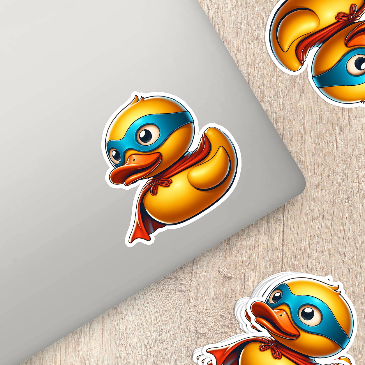 Super Hero Rubber Duck Vinyl Sticker