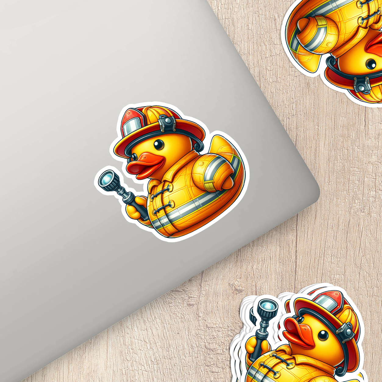 Firefighter Rubber Duck Vinyl Sticker