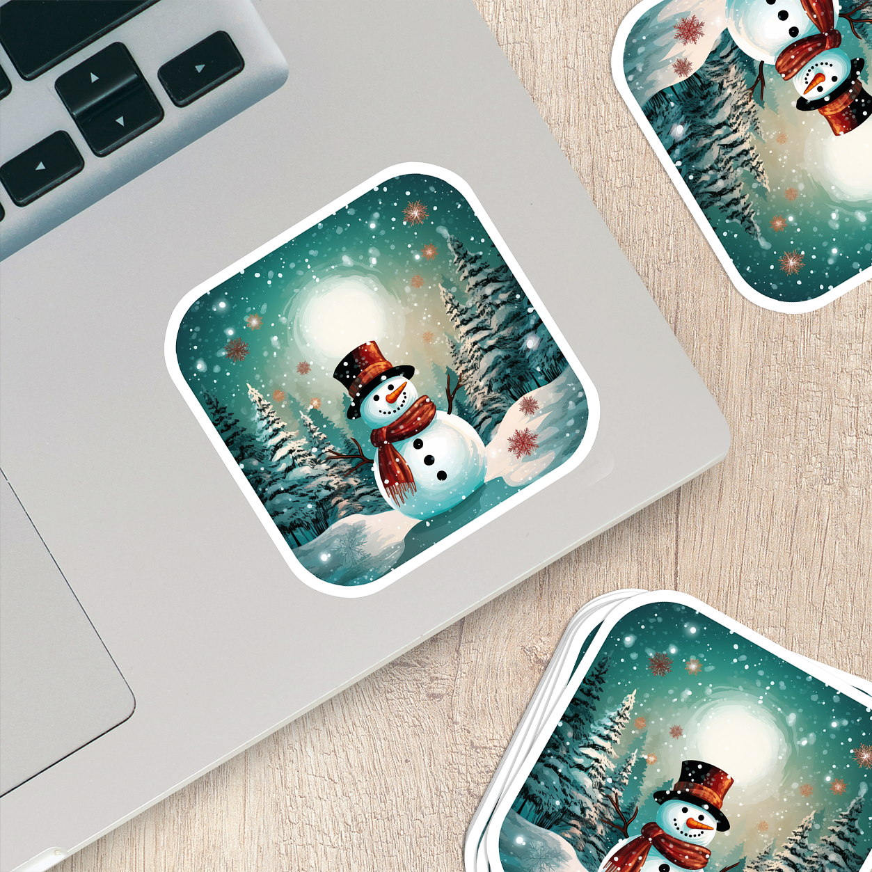 Snowman Vinyl Sticker - Add a Frosty Friend to Your Life