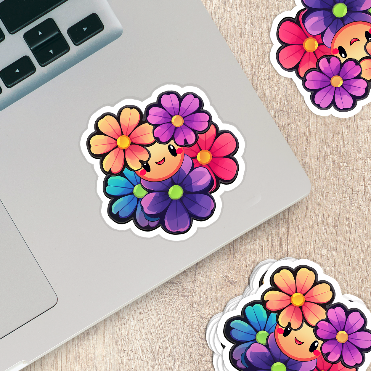 Charming Flower Vinyl Sticker - Blossom Your World with Delight