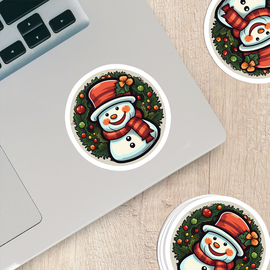 Snowman Vinyl Sticker - Add a Frosty Friend to Your Life