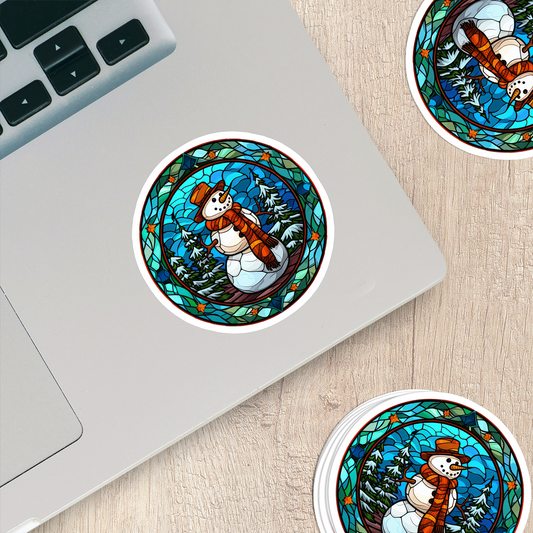 Snowman Vinyl Sticker - Add a Frosty Friend to Your Life