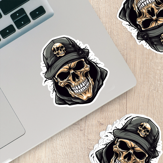 Skull Vinyl Sticker - A Bold Statement of Intrigue