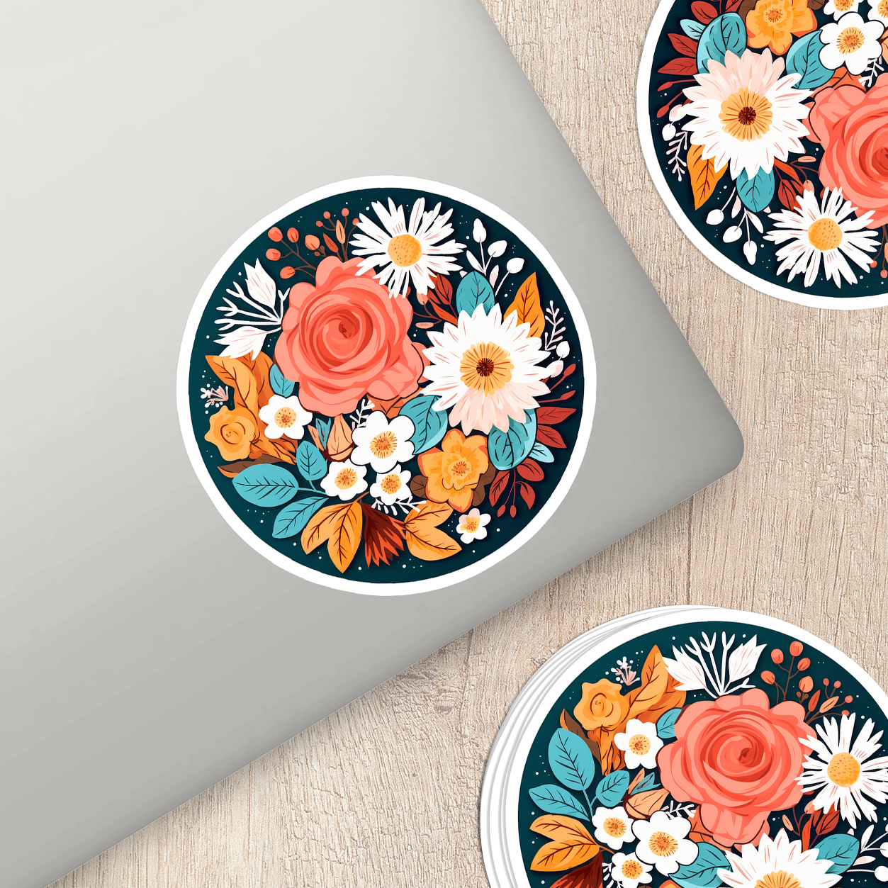 Charming Flower Vinyl Sticker - Blossom Your World with Delight