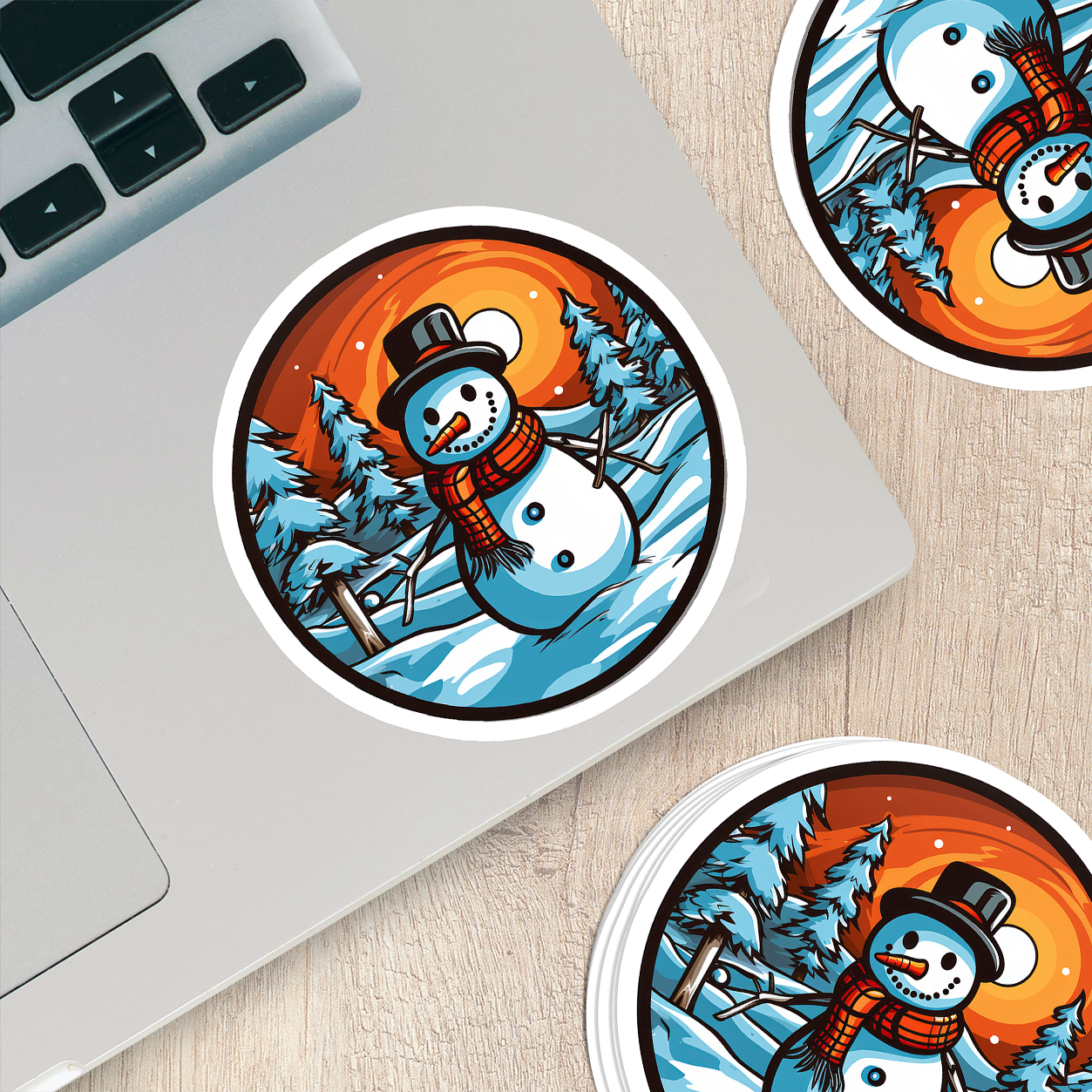 Snowman Vinyl Sticker - Add a Frosty Friend to Your Life