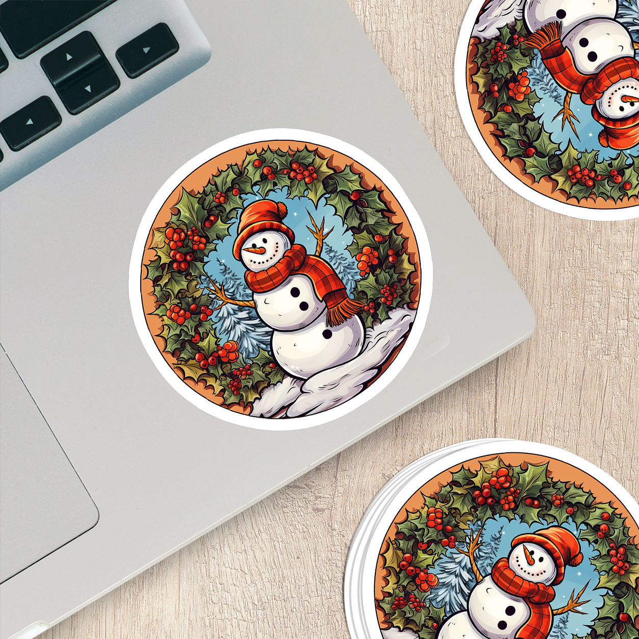 Snowman Vinyl Sticker - Add a Frosty Friend to Your Life