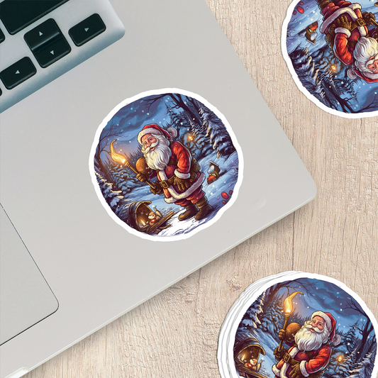 Santa Claus Vinyl Sticker - Bring the Magic of Christmas Anywhere