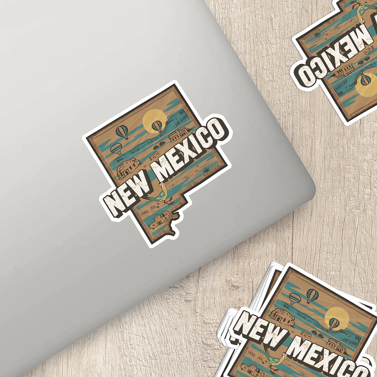 Retro Vinyl State Sticker - New Mexico