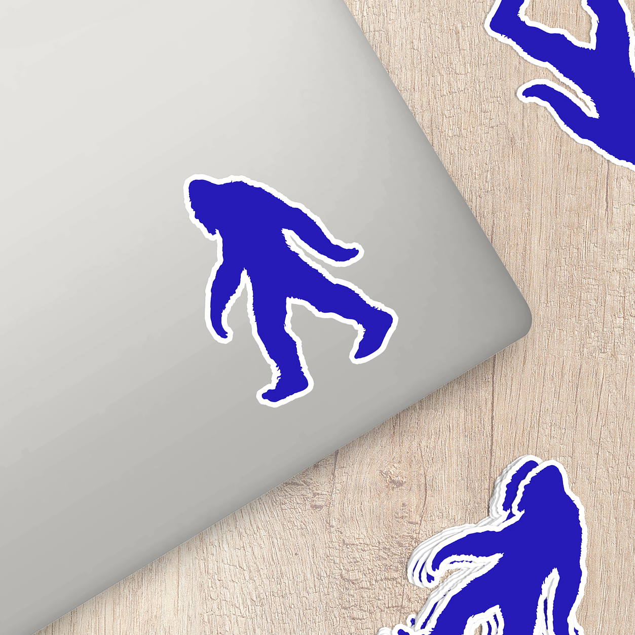 Bigfoot Silhouette Vinyl Sticker in Blue - Add a Touch of Bigfoot Charm!