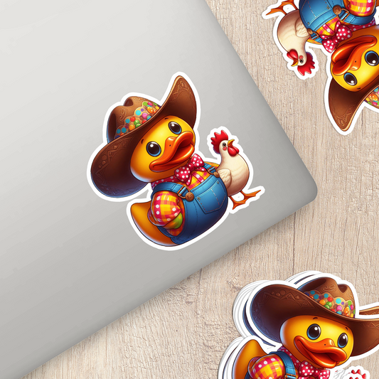 Farmer Rubber Duck Vinyl Sticker