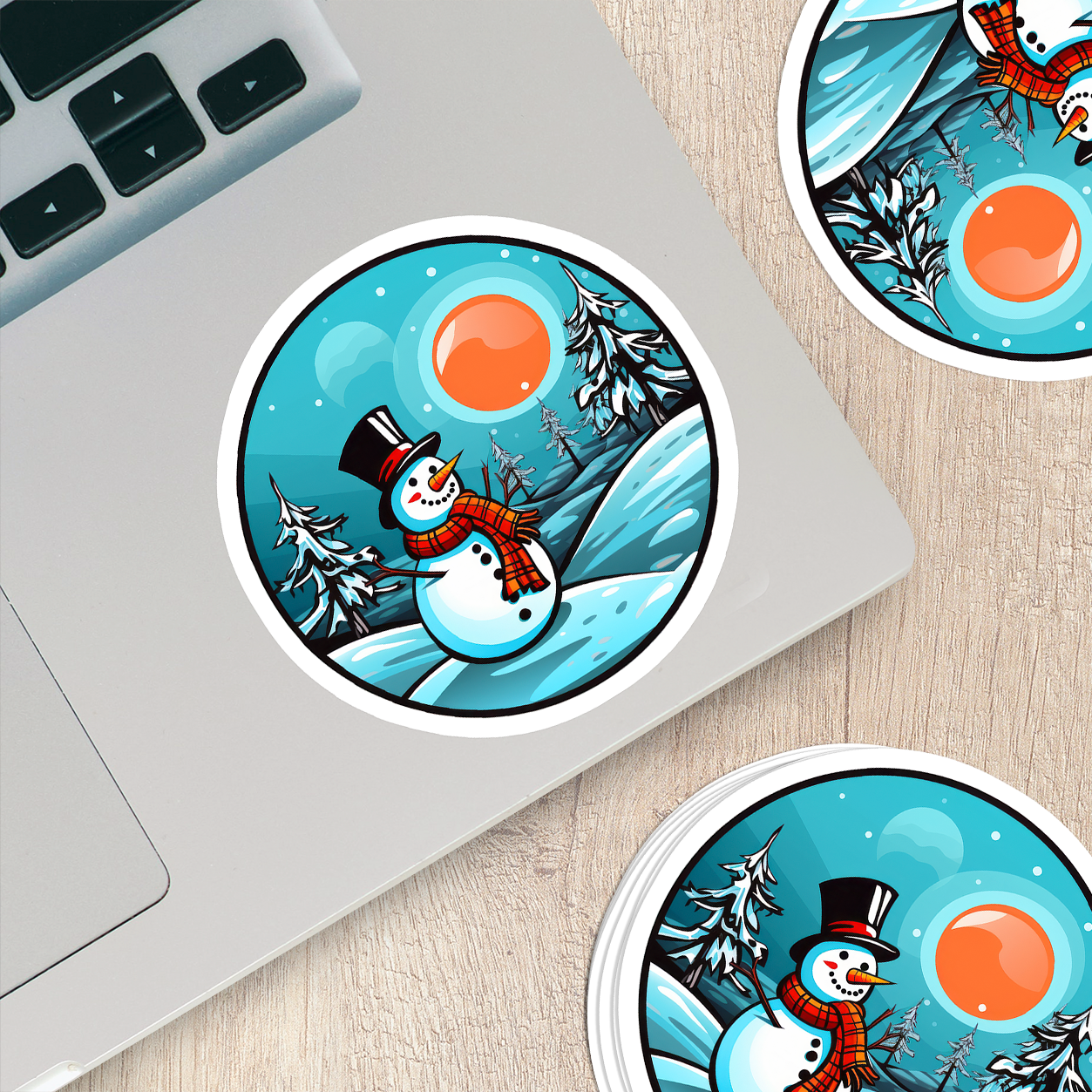 Snowman Vinyl Sticker - Add a Frosty Friend to Your Life