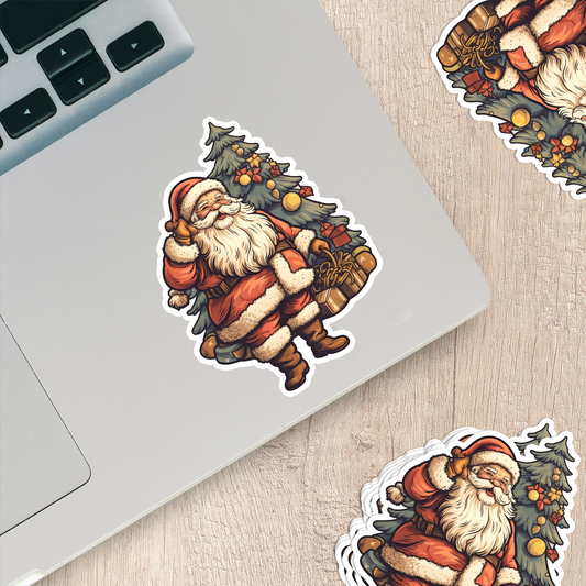 Santa Claus Vinyl Sticker - Bring the Magic of Christmas Anywhere