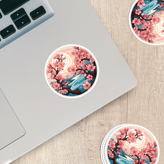 Cherry Blossom Vinyl Sticker - Embrace Nature's Beauty Anywhere You Go!