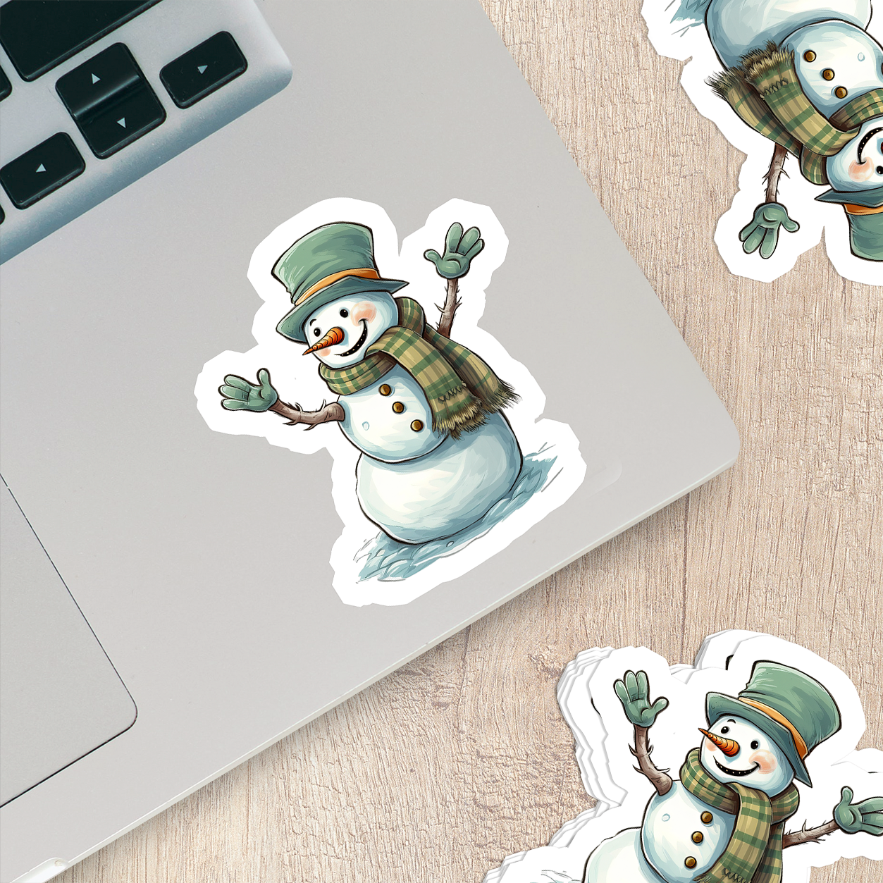 Snowman Vinyl Sticker - Add a Frosty Friend to Your Life