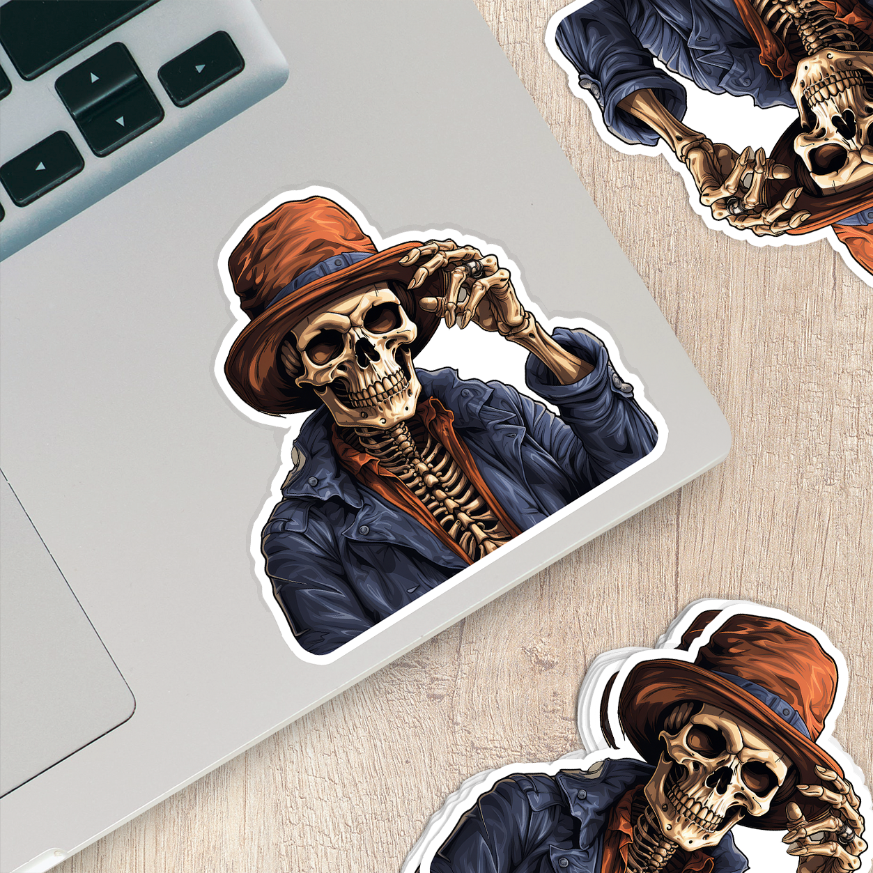 Spooky Skeleton Halloween Vinyl Sticker - Unleash the Haunting Vibes