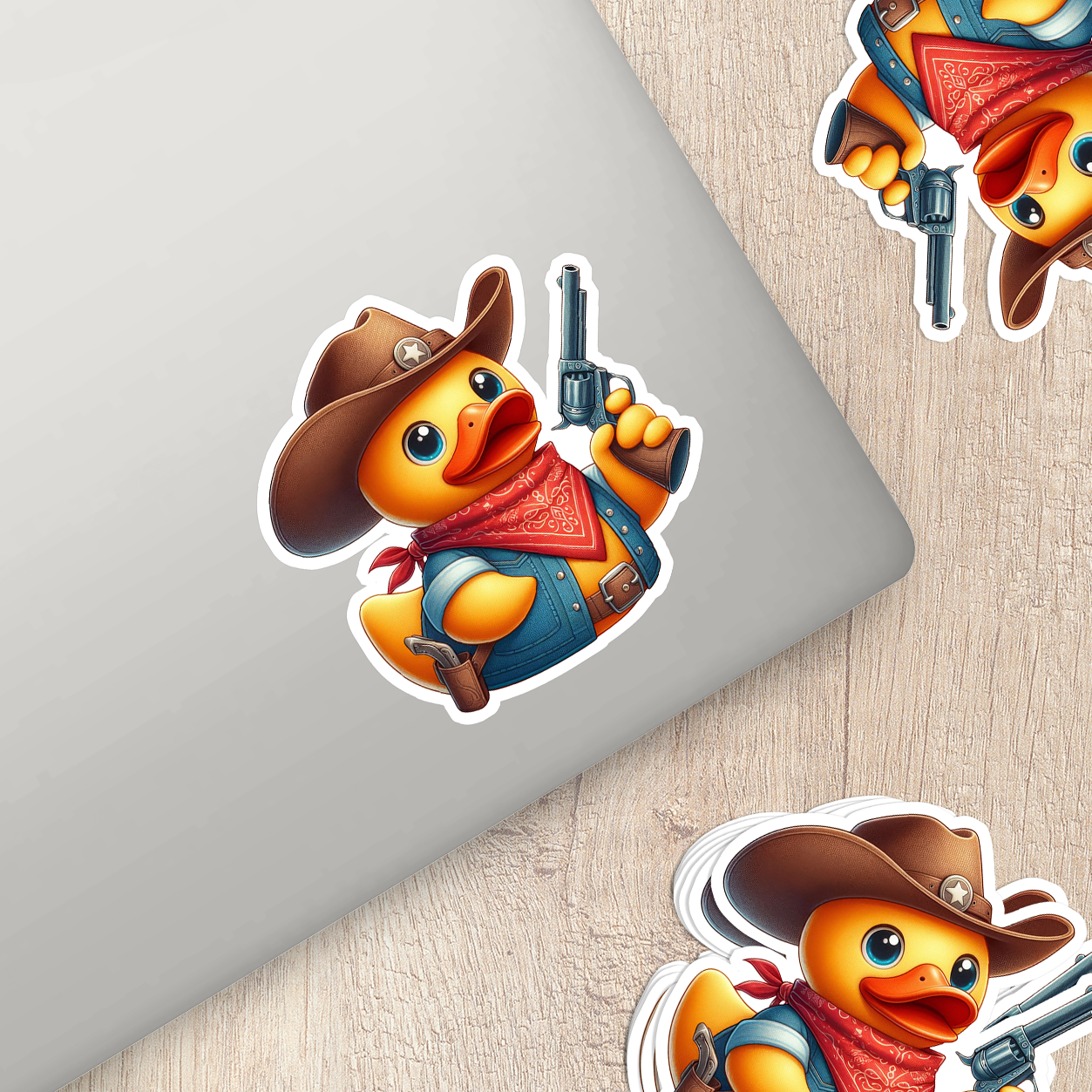 Cowboy Rubber Duck Vinyl Sticker