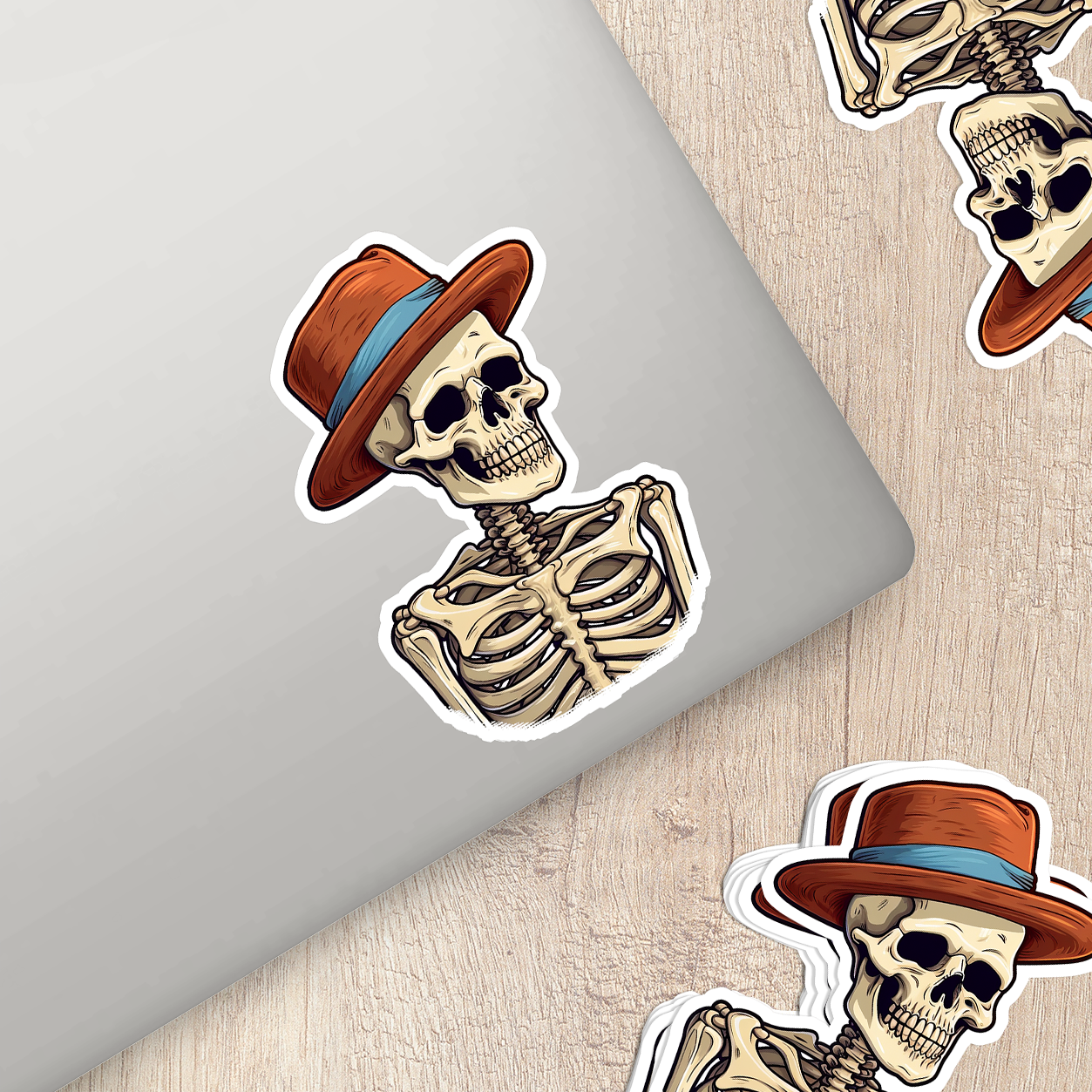 Spooky Skeleton Halloween Vinyl Sticker - Unleash the Haunting Vibes