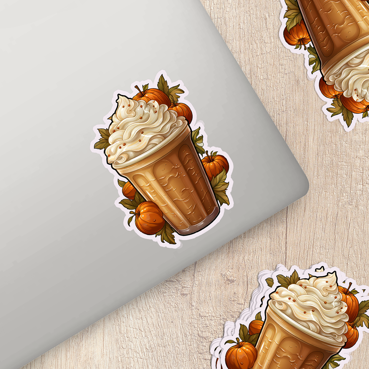 Pumpkin Spice Latte Vinyl Sticker - Sip, Savor, and Stick!