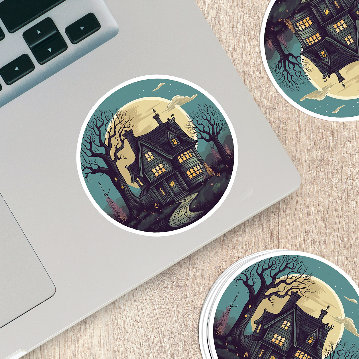 Haunted House Vinyl Sticker - Unveil the Mystery on Your Gear